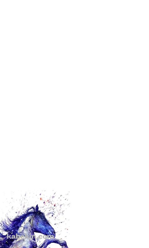 水彩の馬のイラストのAndroidの壁紙(480px x 800px) スマホ用