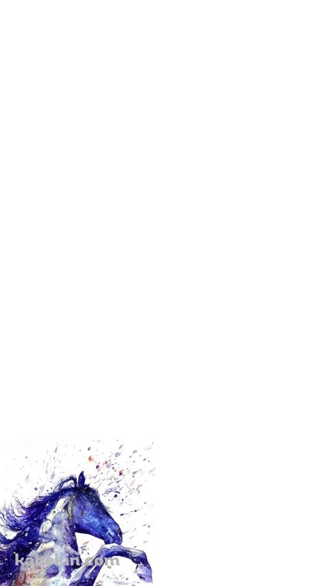水彩の馬のイラストのAndroidの壁紙(480px x 854px) スマホ用