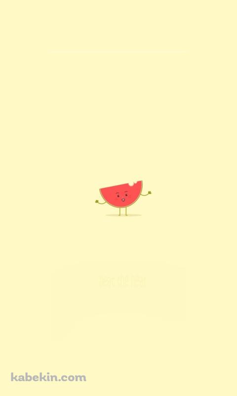 スイカのイラストのAndroidの壁紙(480px x 800px) スマホ用
