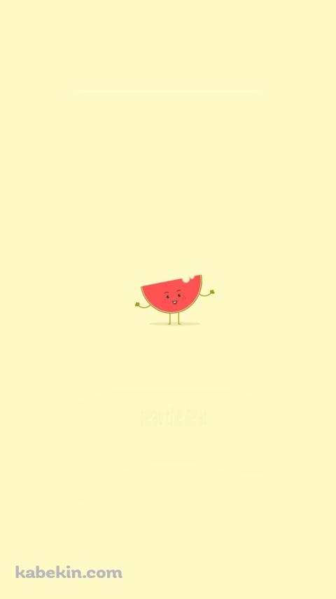 スイカのイラストのAndroidの壁紙(480px x 854px) スマホ用