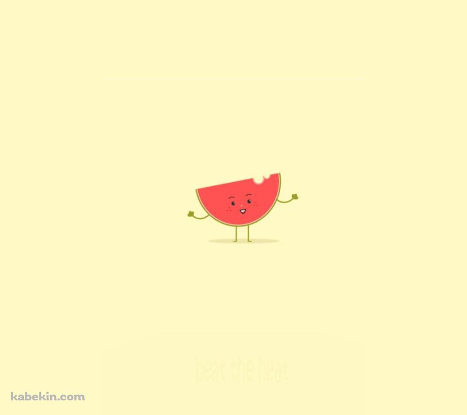 スイカのイラストのAndroidの壁紙(960px x 854px) スマホ用
