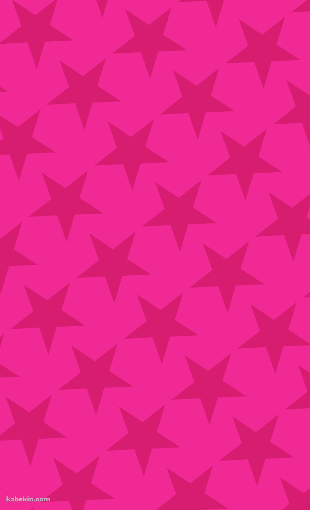 ビビッド・ピンク 星のロゴのAndroidの壁紙(1080px x 1776px) スマホ用