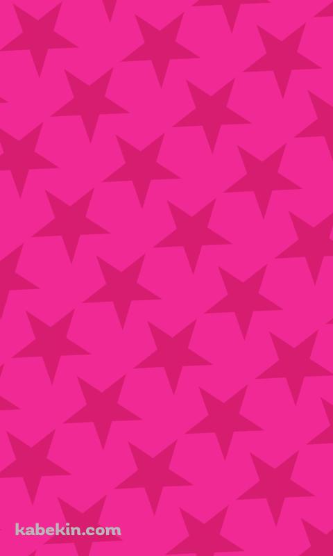 ビビッド・ピンク 星のロゴのAndroidの壁紙(480px x 800px) スマホ用