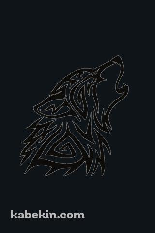 かっこいい狼のアートワークのAndroidの壁紙(320px x 480px) スマホ用