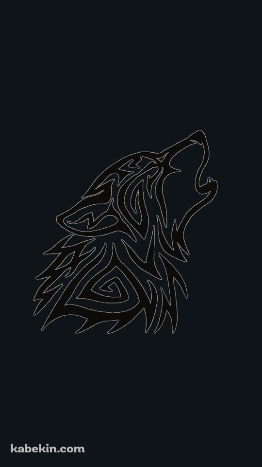 かっこいい狼のアートワークのAndroidの壁紙(540px x 960px) スマホ用