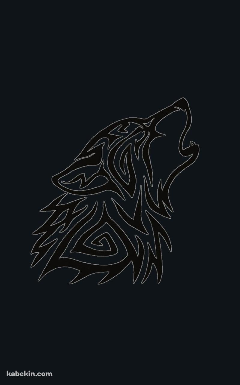 かっこいい狼のアートワークのAndroidの壁紙(800px x 1280px) スマホ用