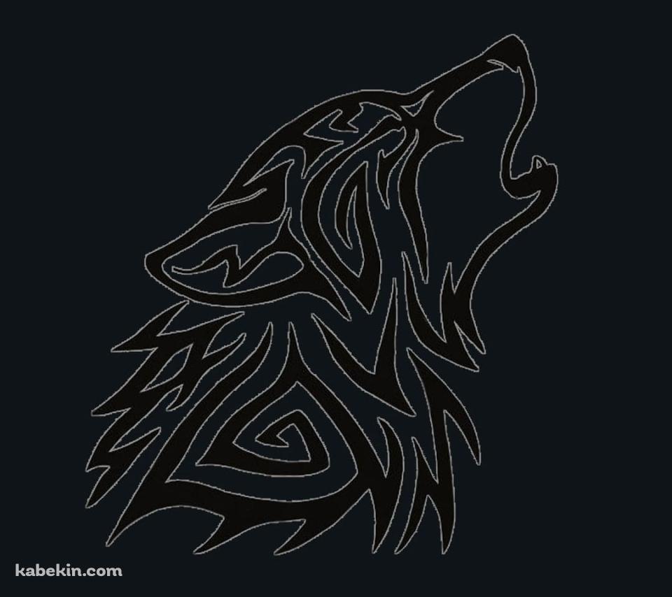 かっこいい狼のアートワークのAndroidの壁紙(960px x 854px) スマホ用