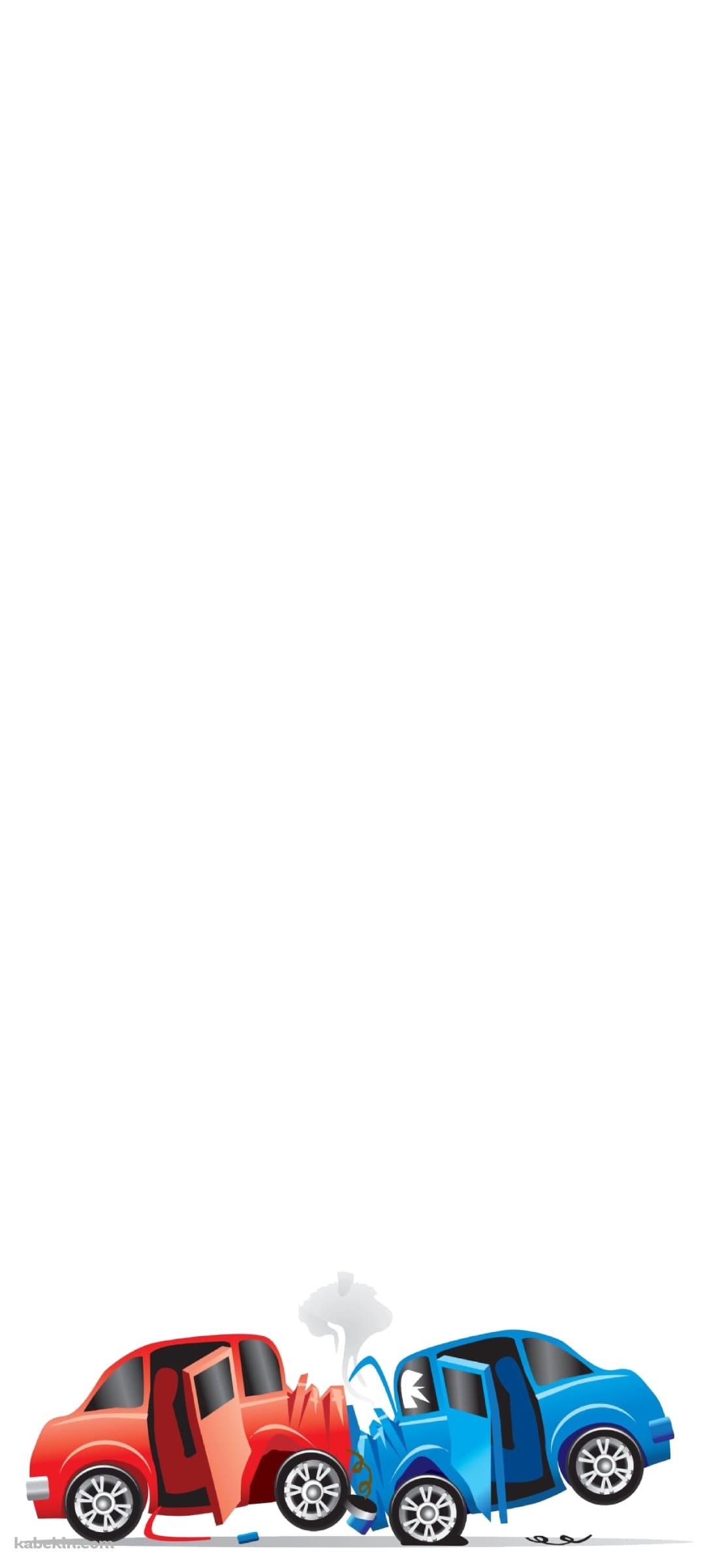 赤い車と青い車の衝突事故 クラッシュのAndroidの壁紙(1080px x 2400px) スマホ用