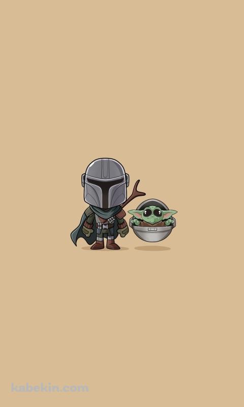 スターウォーズ マンダロリアン ベイビーヨーダのAndroidの壁紙(480px x 800px) スマホ用