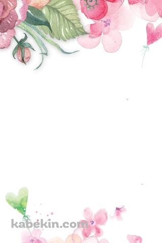 水彩 綺麗な花のイラスト・絵のAndroidの壁紙(320px x 480px) スマホ用