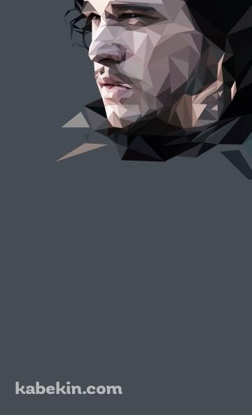 ゲーム・オブ・スローンズ ジョン・スノー ポリゴンのAndroidの壁紙(360px x 592px) スマホ用