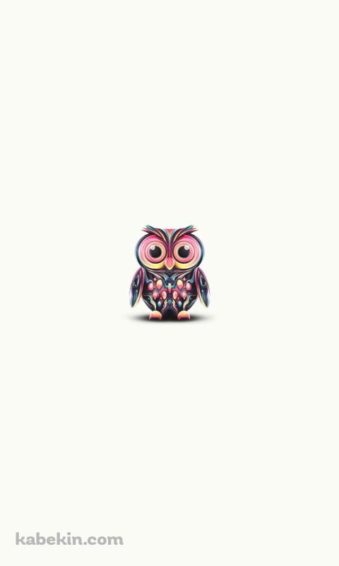 フクロウのアートのAndroidの壁紙(480px x 800px) スマホ用