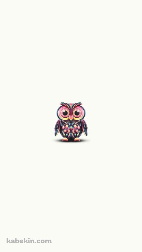 フクロウのアートのAndroidの壁紙(480px x 854px) スマホ用