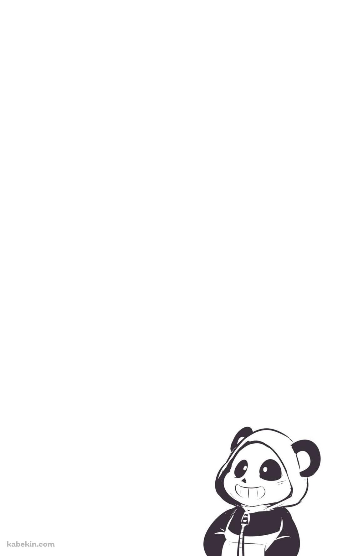 パーカーを着たパンダのイラストのAndroidの壁紙(1080px x 1776px) スマホ用