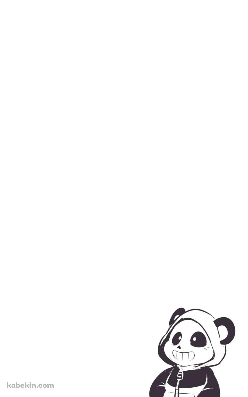 パーカーを着たパンダのイラストのAndroidの壁紙(800px x 1280px) スマホ用