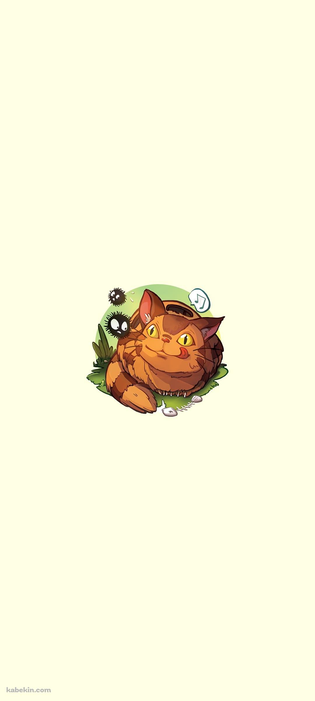 トトロのネコバス まっくろくろすけのAndroidの壁紙(1080px x 2400px) スマホ用