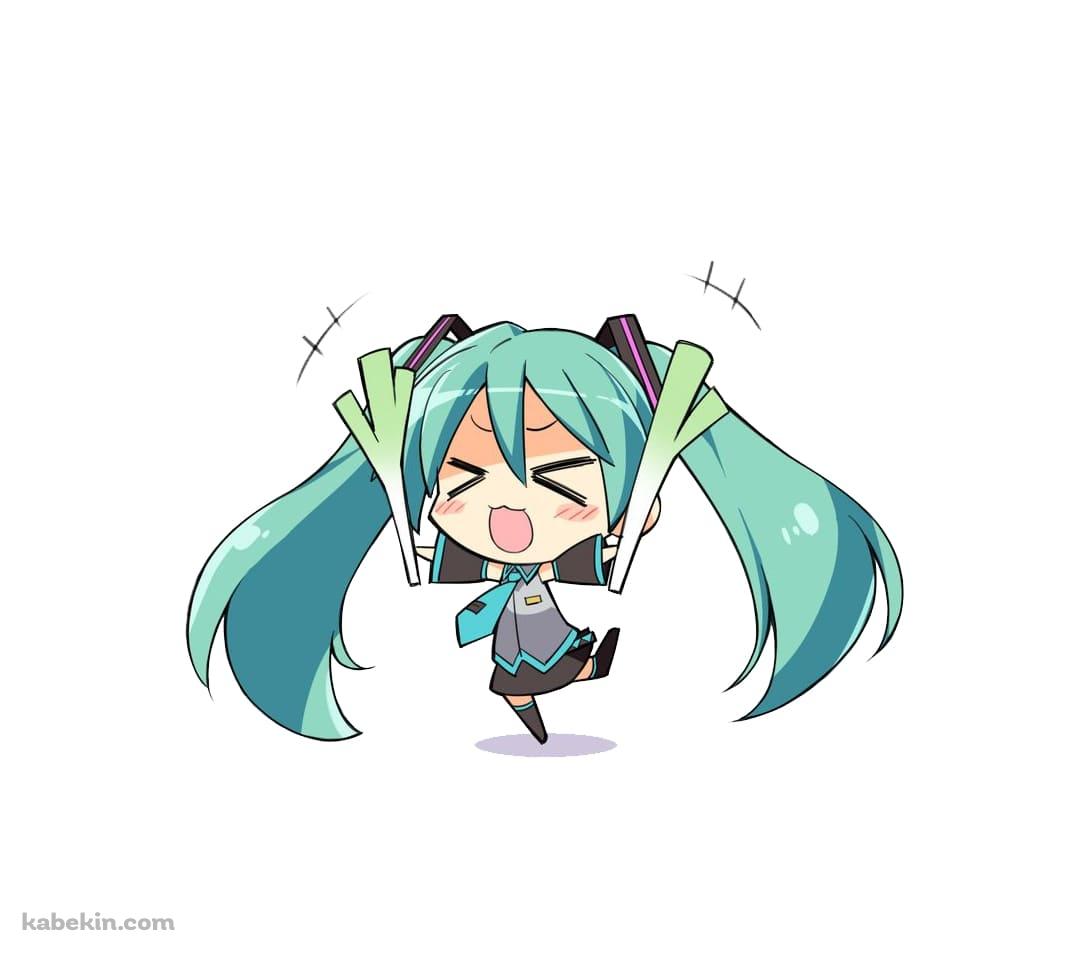 ネギを持った初音ミク ボカロのAndroidの壁紙(1080px x 960px) スマホ用