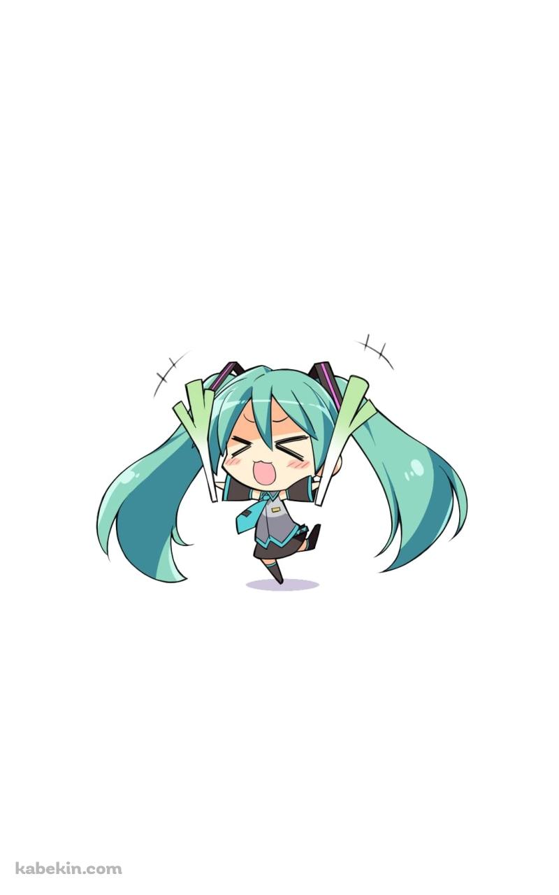 ネギを持った初音ミク ボカロのAndroidの壁紙(800px x 1280px) スマホ用