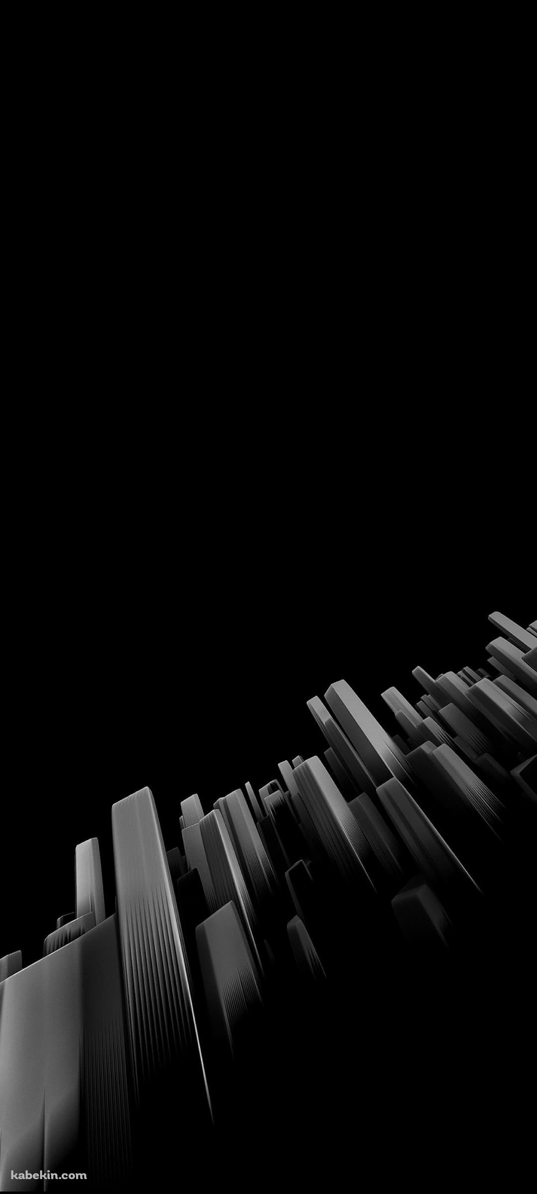 黒い街並み アートワークのAndroidの壁紙(1080px x 2400px) スマホ用