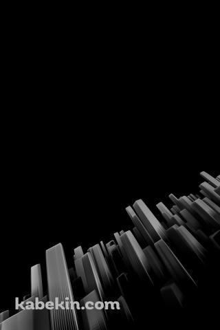 黒い街並み アートワークのAndroidの壁紙(320px x 480px) スマホ用