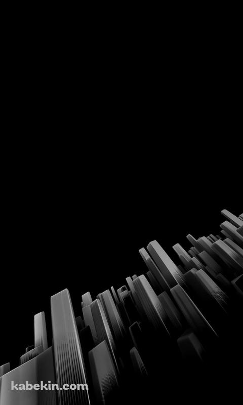 黒い街並み アートワークのAndroidの壁紙(480px x 800px) スマホ用