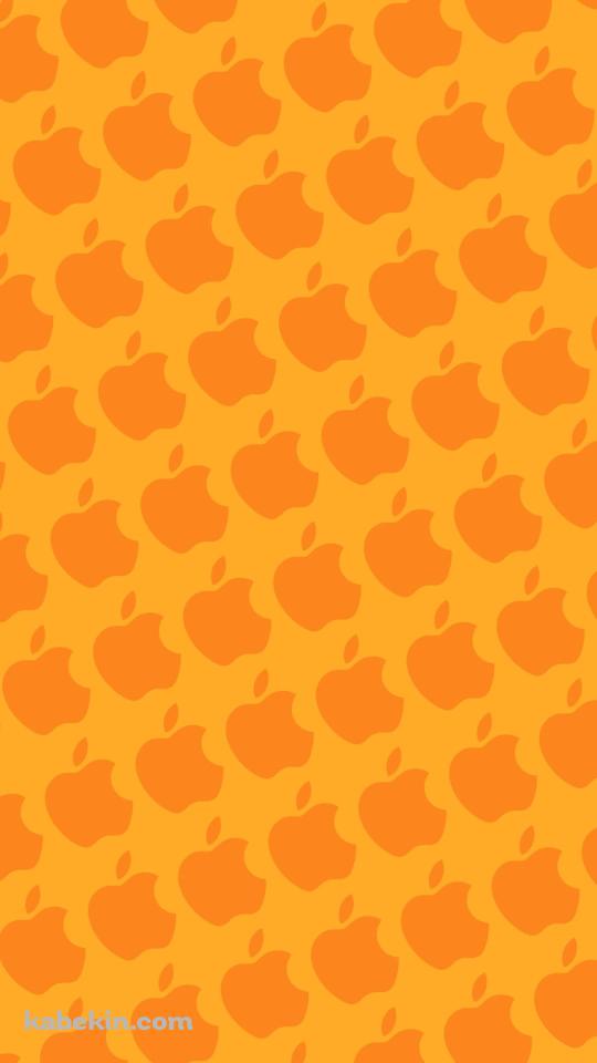 ビビッド・イエロー アップルのロゴ パターンのAndroidの壁紙(540px x 960px) スマホ用