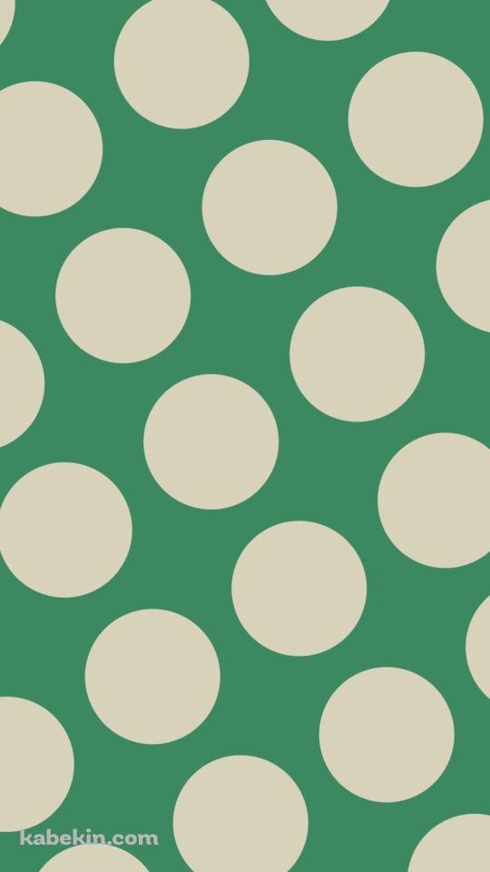 緑色のドット柄のAndroidの壁紙(540px x 960px) スマホ用