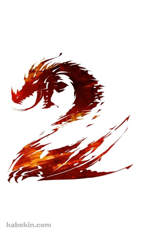 Guild Wars 2 かっこいい赤いドラゴンのAndroidの壁紙(480px x 800px) スマホ用