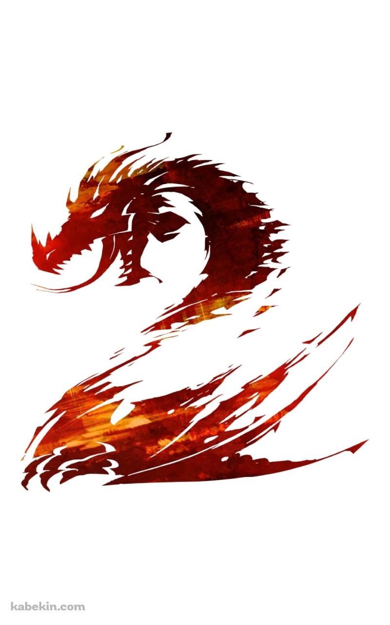 Guild Wars 2 かっこいい赤いドラゴンのAndroidの壁紙(800px x 1280px) スマホ用