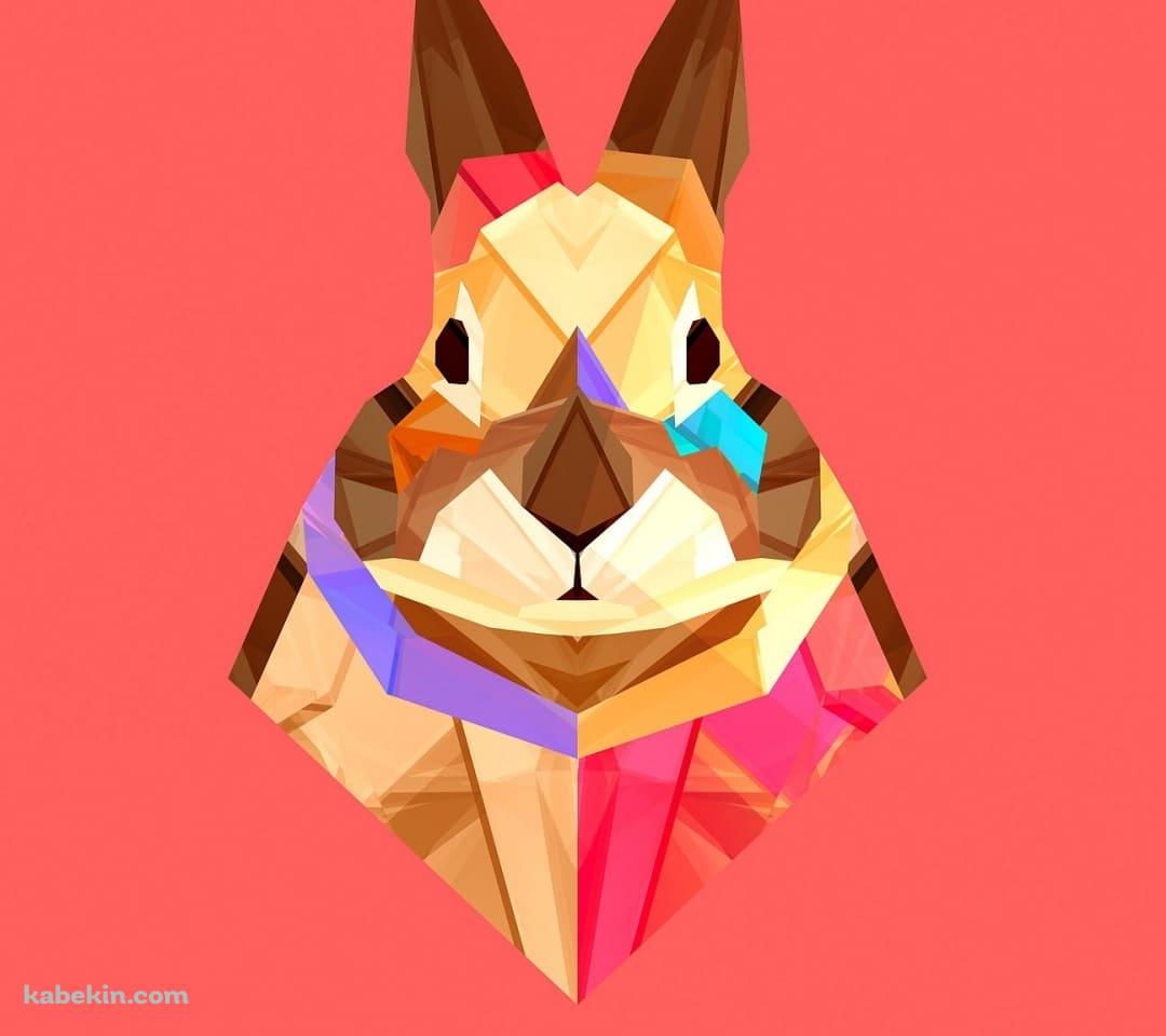 かわいいポリゴンのウサギのAndroidの壁紙(1080px x 960px) スマホ用