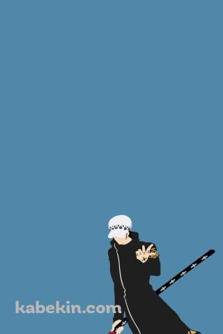 トラファルガー・ロー ワンピース ミニマル ベクターのAndroidの壁紙(320px x 480px) スマホ用