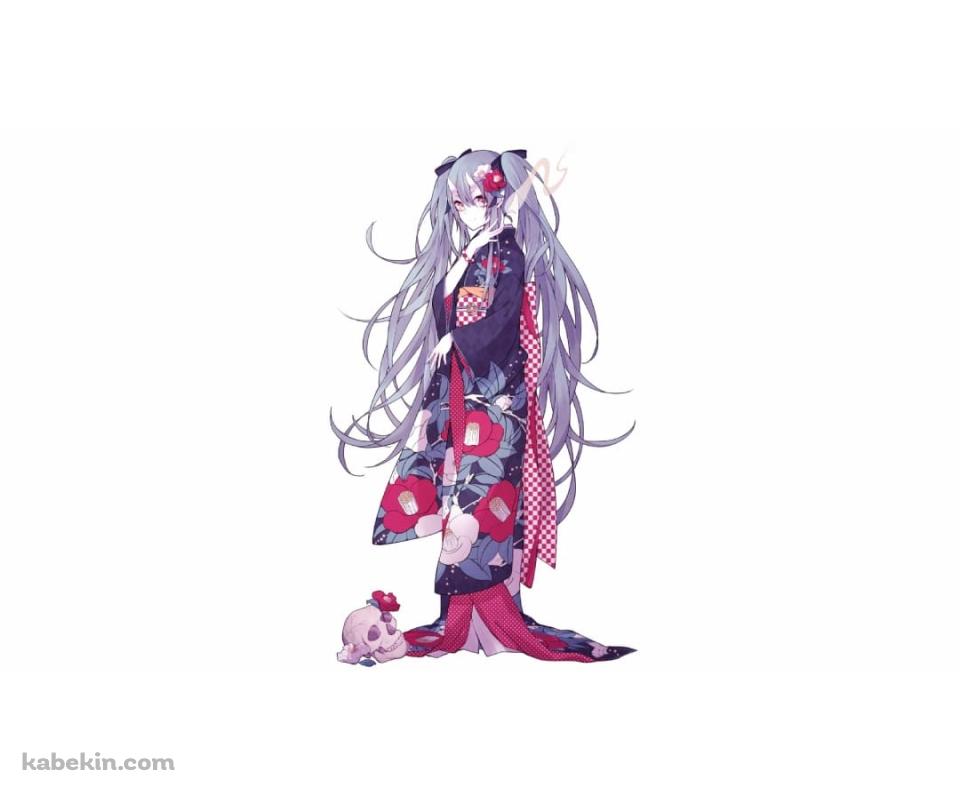 着物を着た初音ミクのAndroidの壁紙(960px x 800px) スマホ用