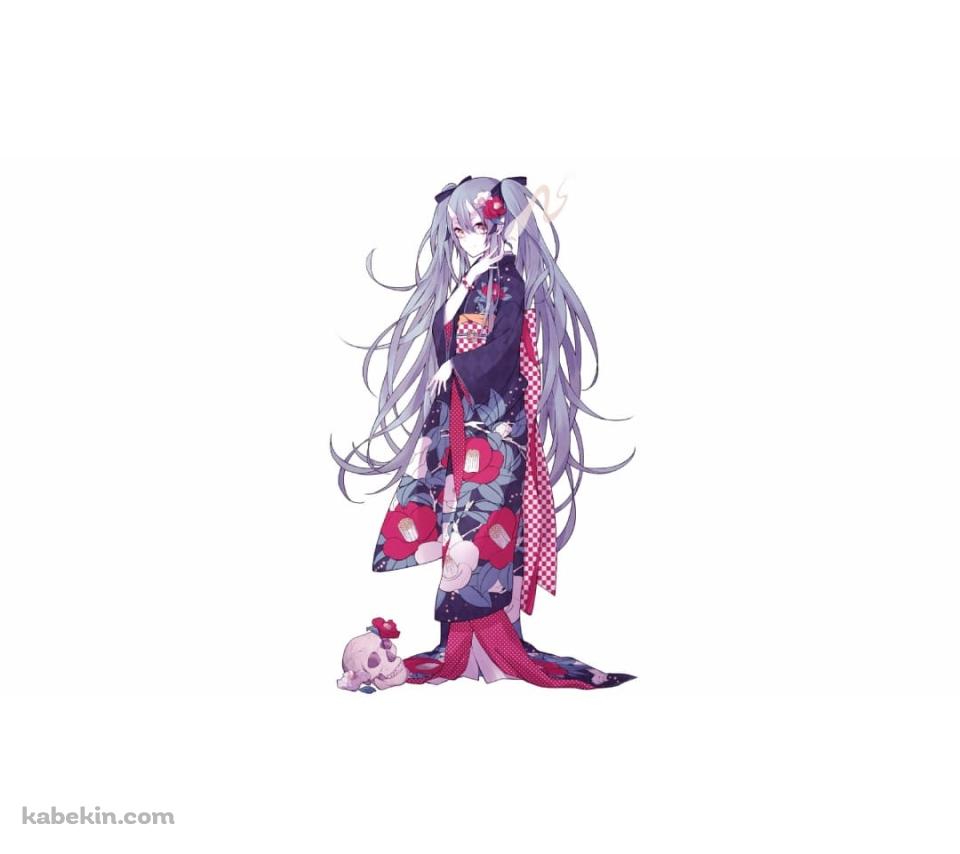 着物を着た初音ミクのAndroidの壁紙(960px x 854px) スマホ用