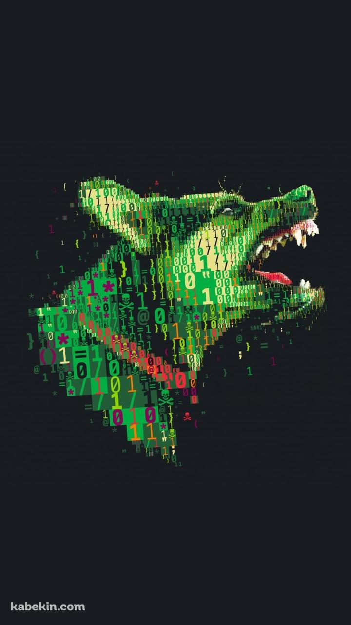 バイナリ 犬 デジタル ドーベルマンのAndroidの壁紙(720px x 1280px) スマホ用