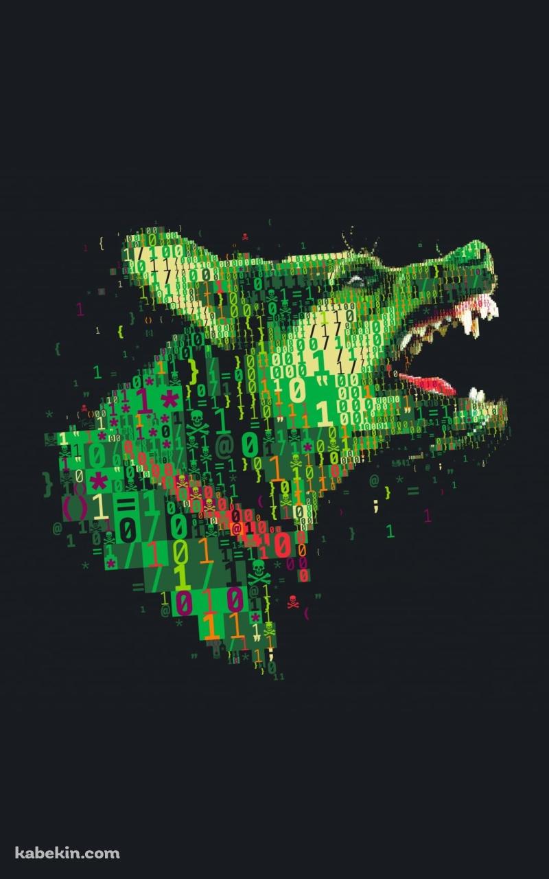 バイナリ 犬 デジタル ドーベルマンのAndroidの壁紙(800px x 1280px) スマホ用