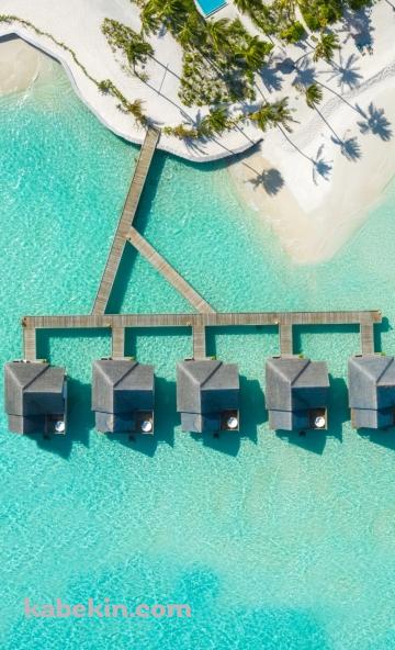 南国の海と建物 サイパンのAndroidの壁紙(360px x 592px) スマホ用