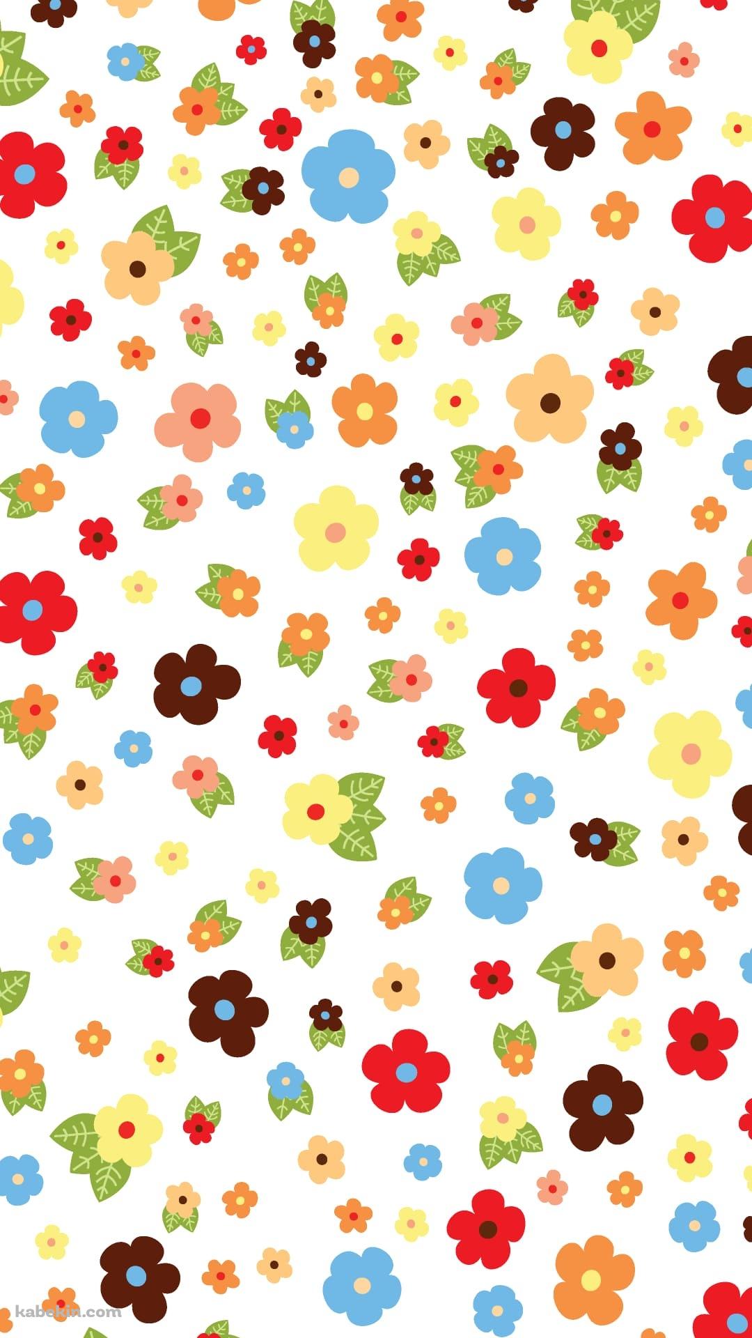 かわいい花の模様・パターンのAndroidの壁紙(1080px x 1920px) スマホ用