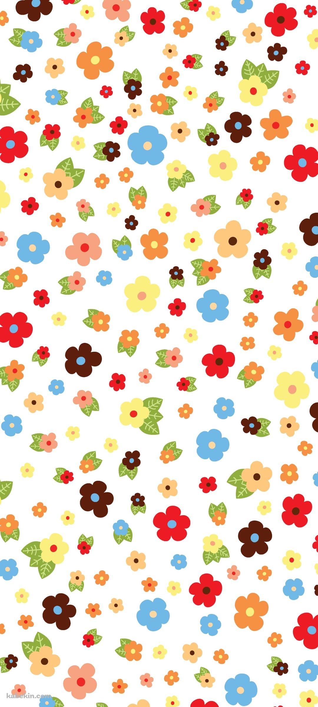 かわいい花の模様・パターンのAndroidの壁紙(1080px x 2400px) スマホ用