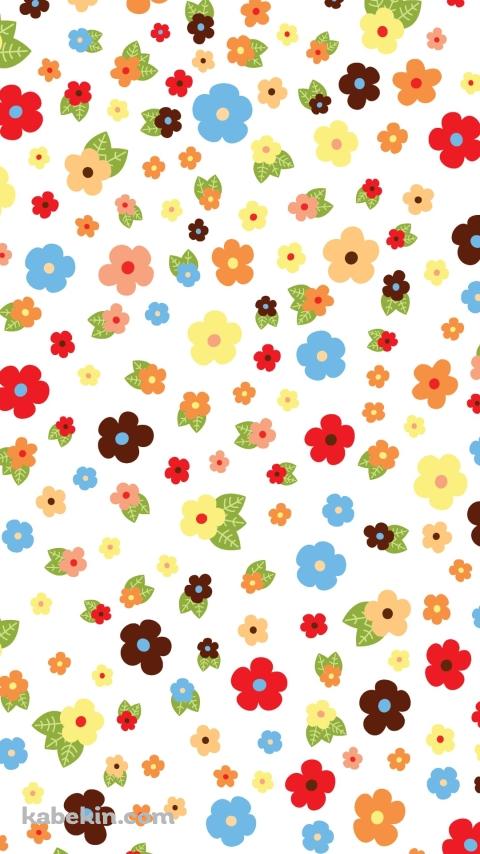 かわいい花の模様・パターンのAndroidの壁紙(480px x 854px) スマホ用