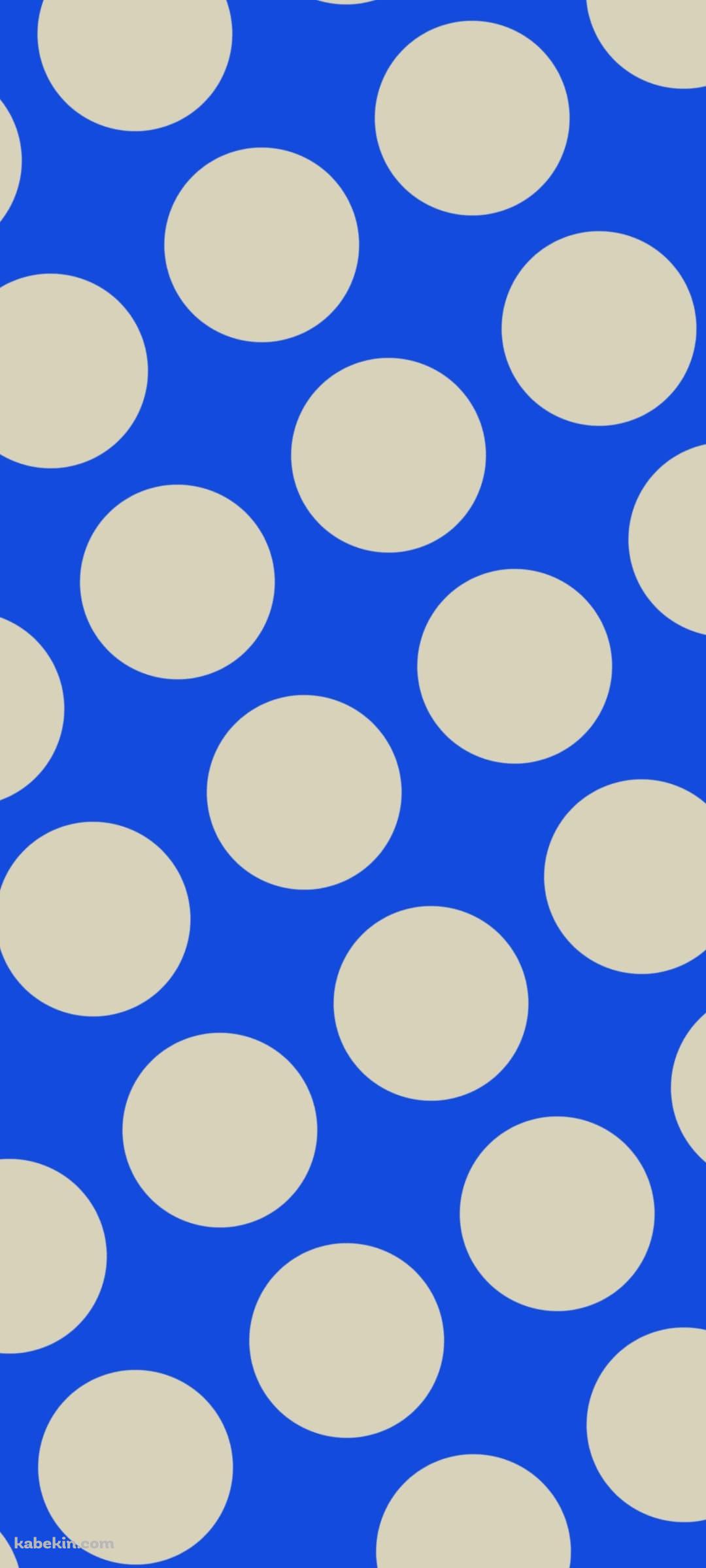 青のドット柄のAndroidの壁紙(1080px x 2400px) スマホ用