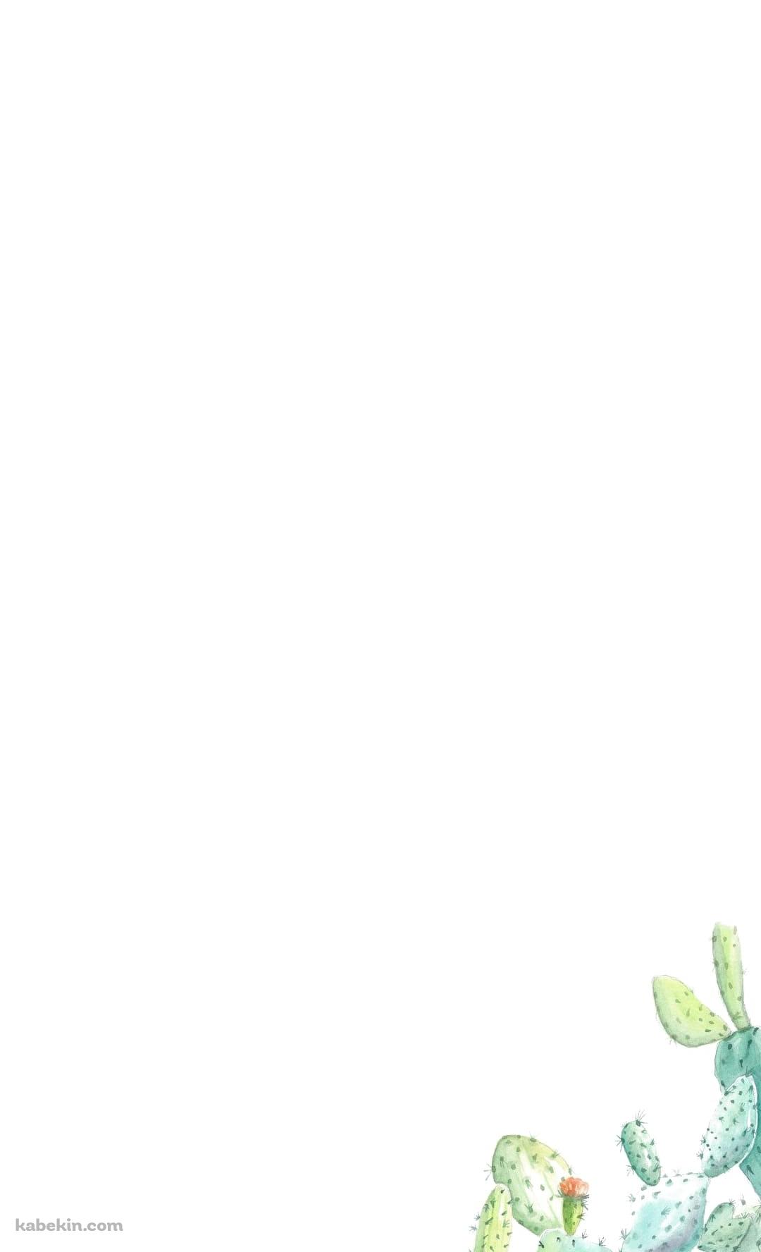 水彩のサボテンのAndroidの壁紙(1080px x 1776px) スマホ用