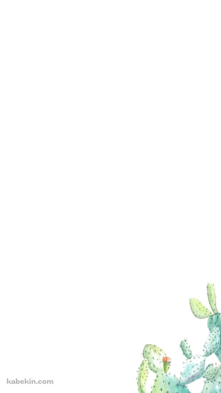 水彩のサボテンのAndroidの壁紙(720px x 1280px) スマホ用