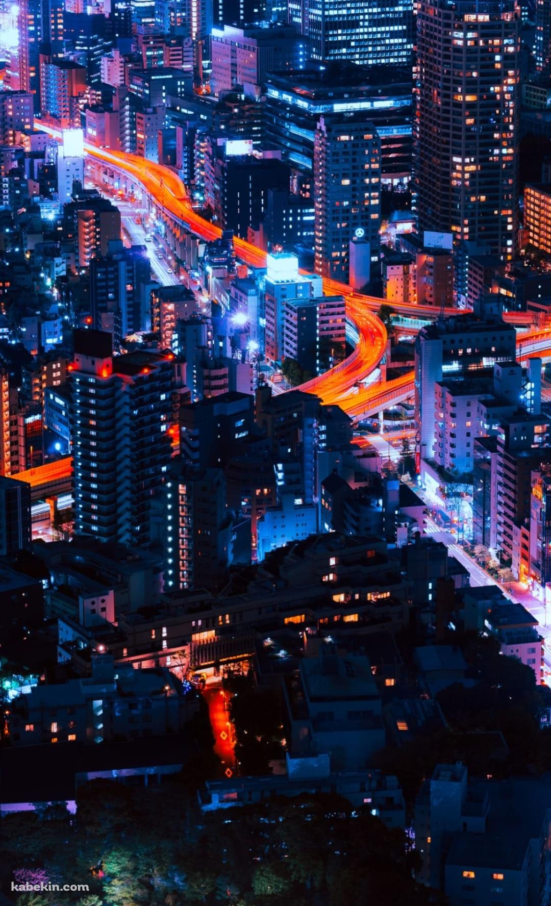 東京の夜景 ビル群のAndroidの壁紙(1080px x 1776px) スマホ用