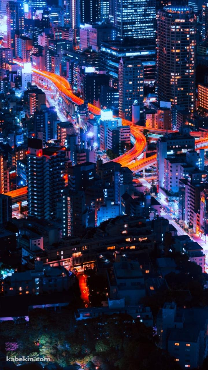 東京の夜景 ビル群のAndroidの壁紙(720px x 1280px) スマホ用