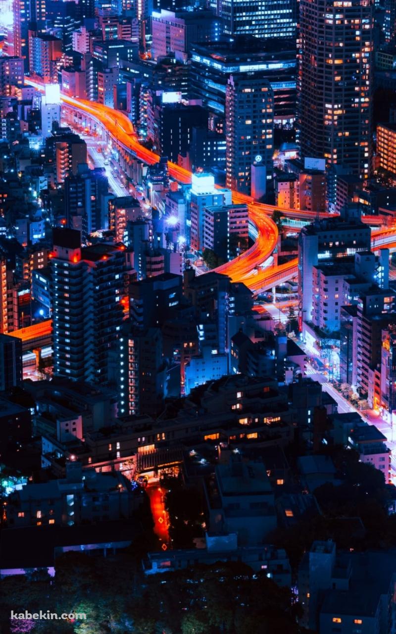東京の夜景 ビル群のAndroidの壁紙(800px x 1280px) スマホ用