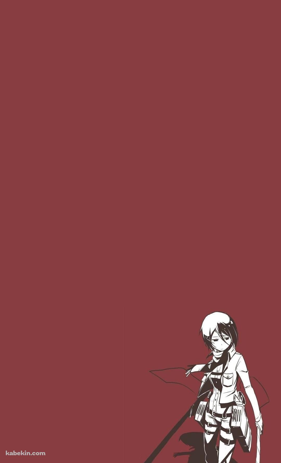進撃の巨人 かっこいいミカサ・アッカーマンのAndroidの壁紙(1080px x 1776px) スマホ用