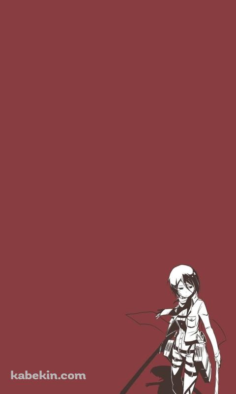 進撃の巨人 かっこいいミカサ・アッカーマンのAndroidの壁紙(480px x 800px) スマホ用