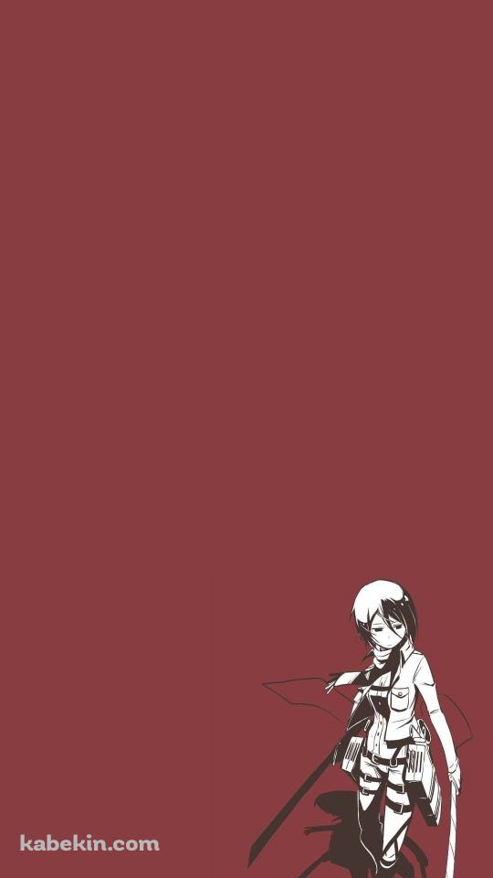進撃の巨人 かっこいいミカサ・アッカーマンのAndroidの壁紙(540px x 960px) スマホ用