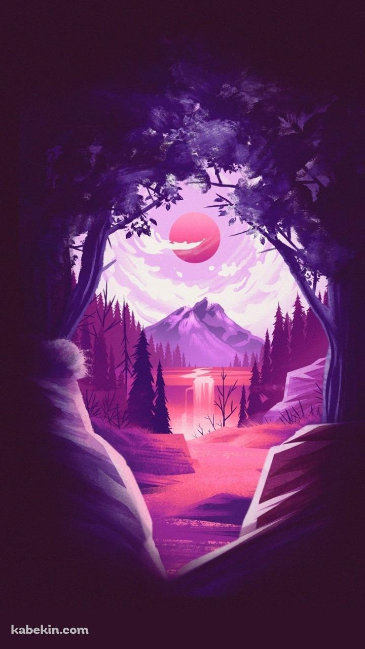 綺麗な紫の風景・自然のAndroidの壁紙(720px x 1280px) スマホ用