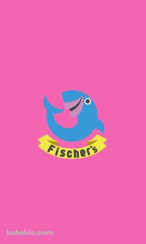 フィッシャーズ ロゴ ピンクのAndroidの壁紙(480px x 800px) スマホ用
